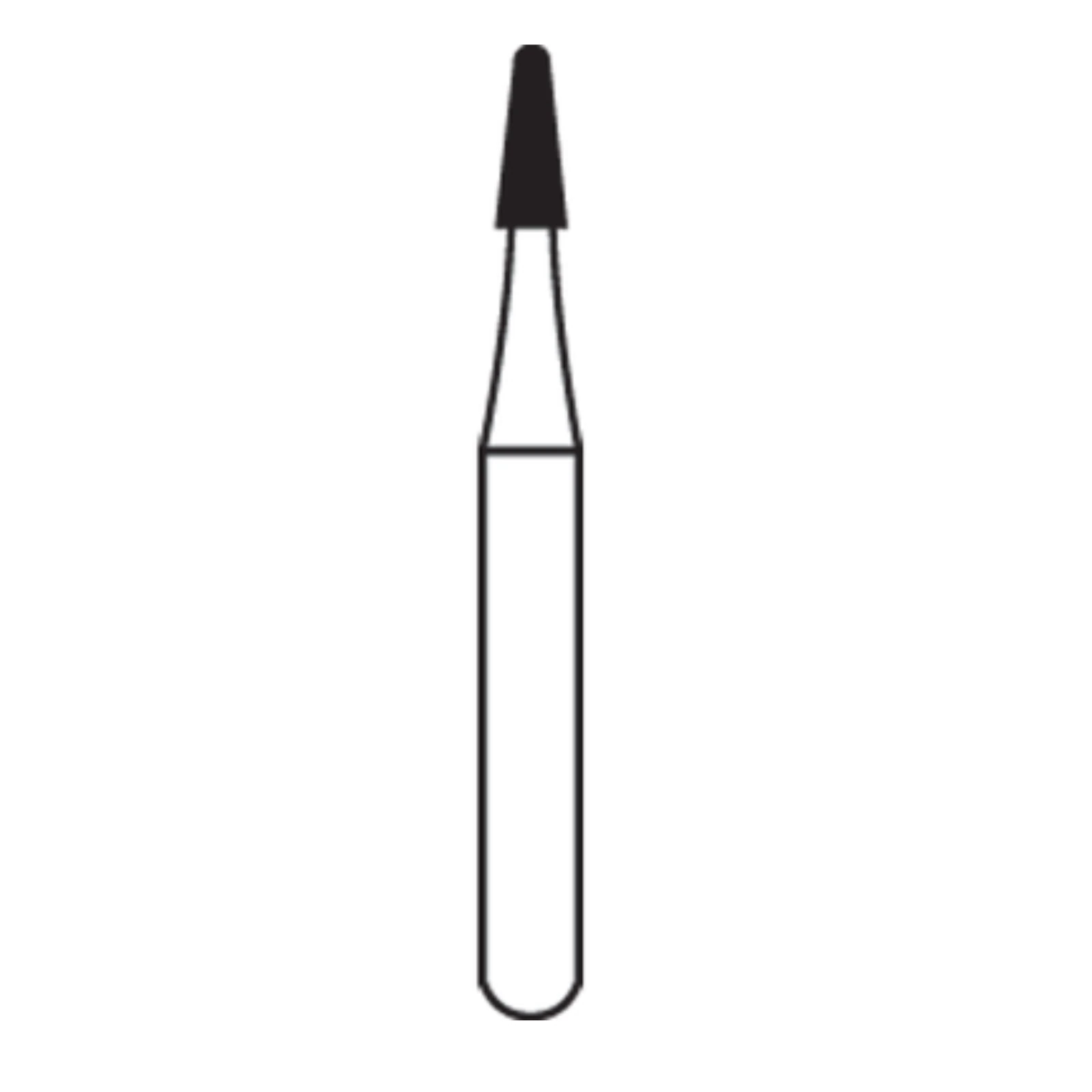 Alpen® Carbide Bur FG #702L Long Cross Cut Tapered Fissure, 1.6 mm Diameter, 10/Pkg