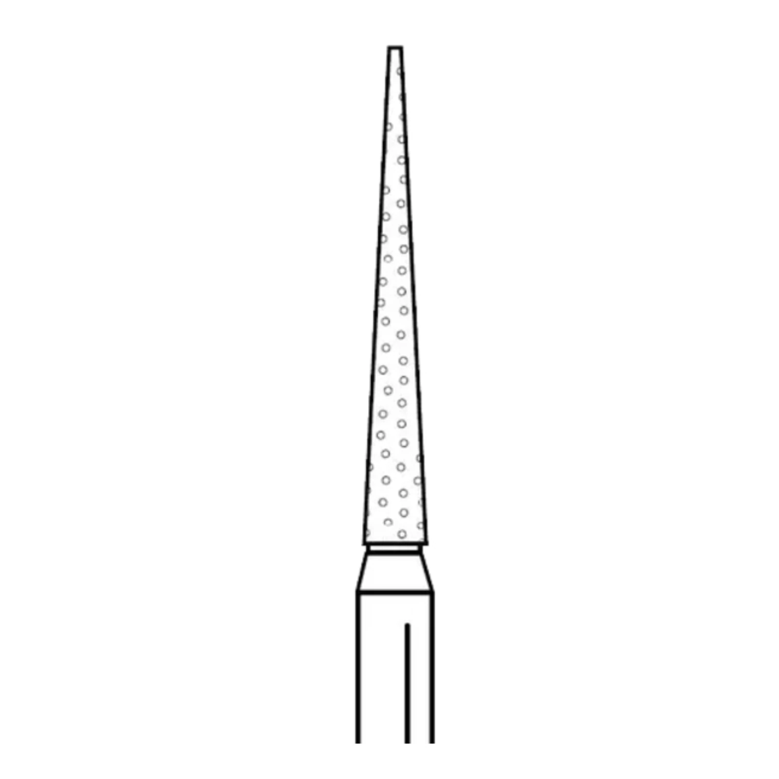Two Striper® Diamond Bur FG, Coarse, Green, Taper Flat End #798.10C, 1.5 mm Major/0.5 mm Minor Diameter, 10.0 mm Length, 5/Pkg, 2015442