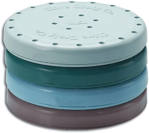 Kerr Round Magnetic Bur Block, 24-Hole, White, 31007