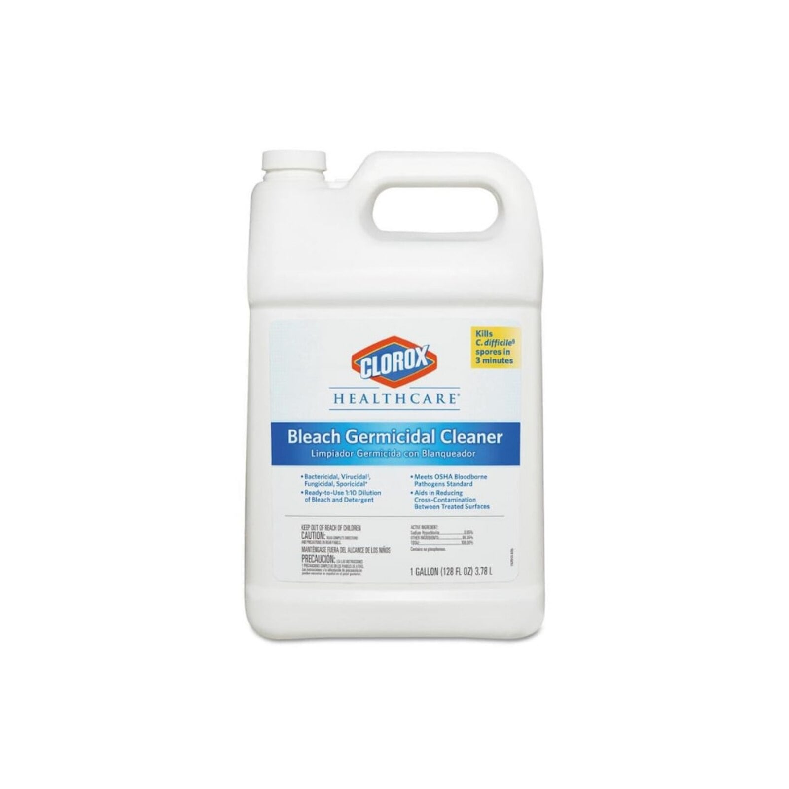 Clorox Healthcare Bleach Germicidal Cleaner, 1:10 Dilution, 1 Gallon