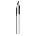 SS White Revelation® Diamond Bur, Flame Shape, Coarse Grit, Friction Grip, 1.6 mm Diameter, 5/Pkg, #860-016C