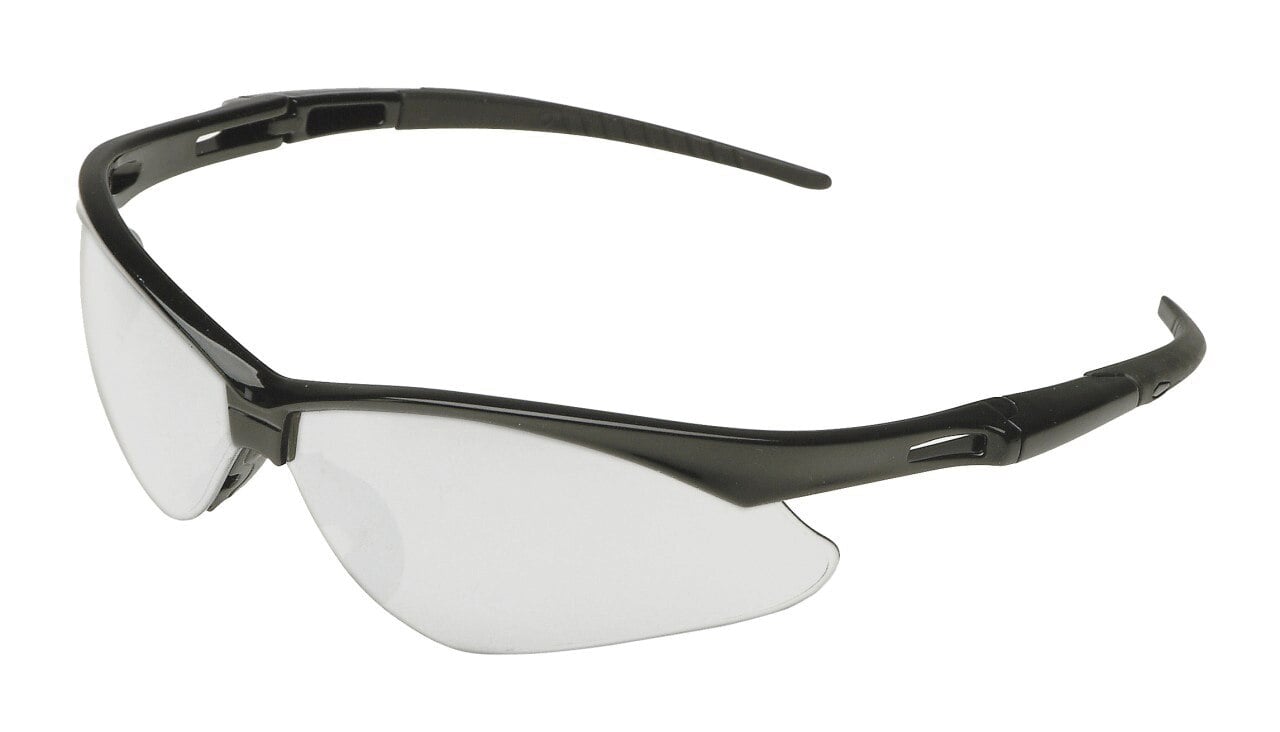 Halyard Nemesis V30 Safety Eyewear, Clear Anti-Fog Lens, Black Frame, ANSI Z87.1+