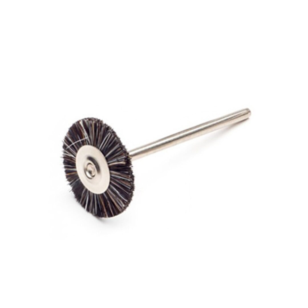 Buffalo Dental Abbott-Robinson #9 Standard Stiff Bristle Brushes, HP Straight Handpiece, Natural Bristles, 12/Pkg, 06011
