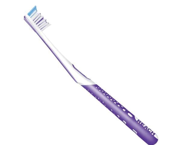 Reach Total Care Floss Clean Compact Soft Toothbrush, 12/Pk