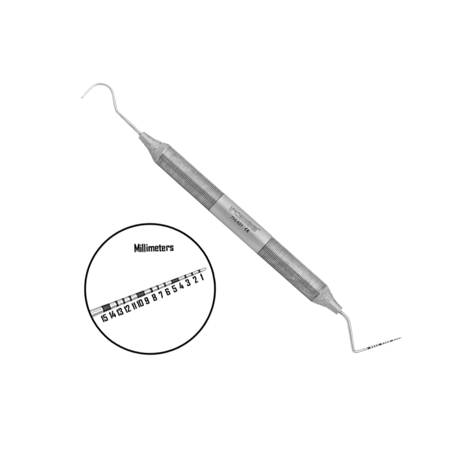 Pomee USA Periodontal Expro Probe 23/15, Color Coded, Hollow Handle