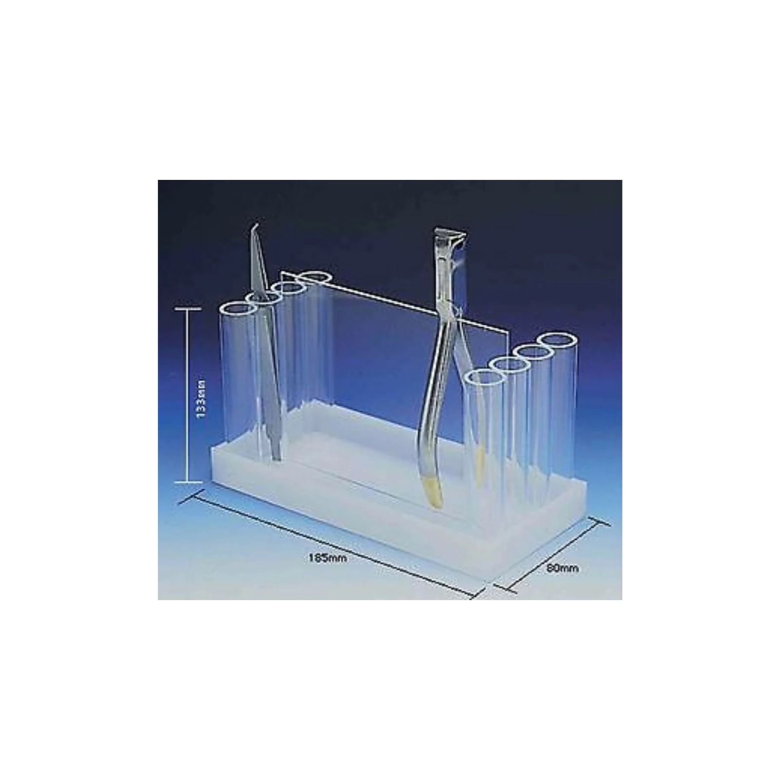 Plasdent Plier & Instrument Organizer, White/Clear, 3-1/8" W x 7-3/8" L x 5-1/8" H, Autoclavable, Size 1012