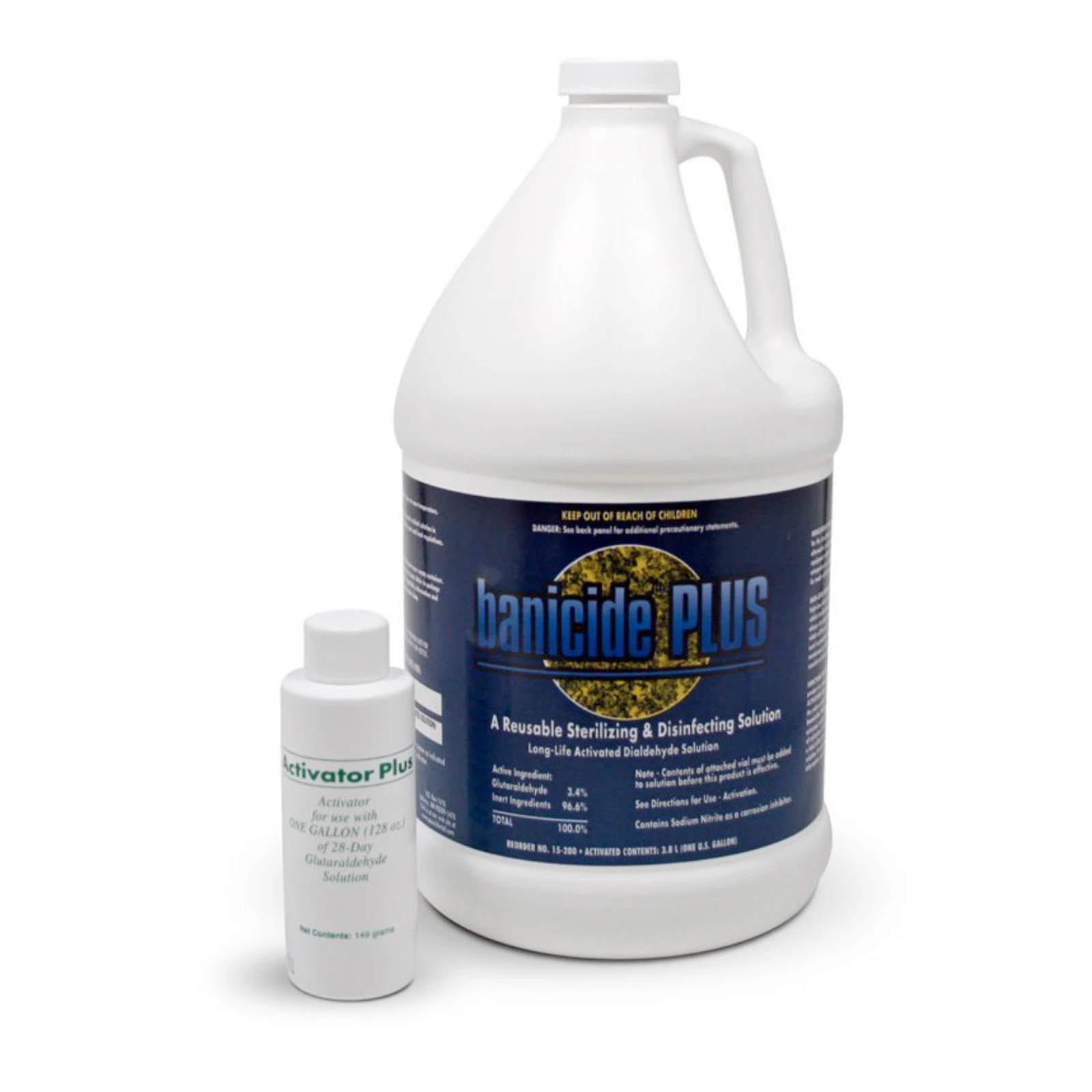 Banicide Plus 3.4% Glutaraldehyde Sterilizing and Disinfecting Solution, 1 Gallon Bottle, 15-200