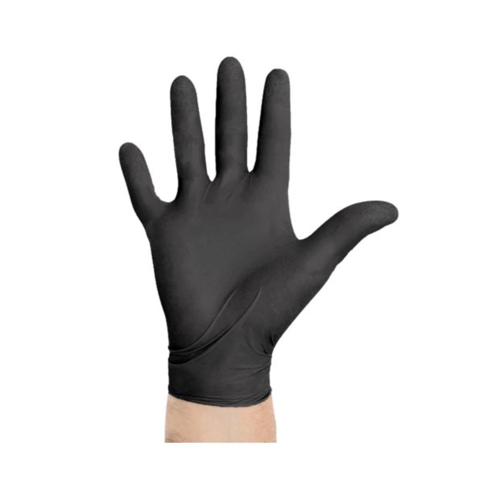 Halyard Black Nitrile Exam Gloves, Powder Free, Non-Sterile, Large, 100/Box