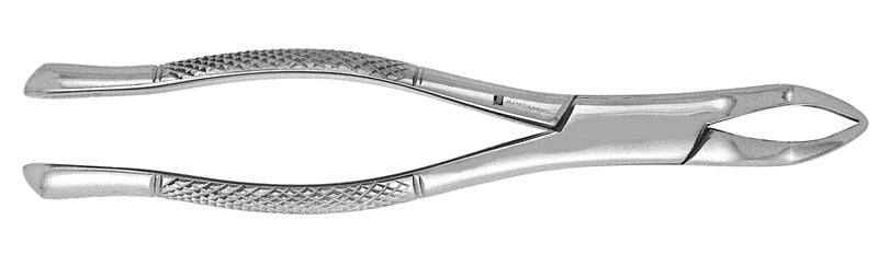 Extracting Forcep #286, Stainless Steel, Curved Serrated Tips