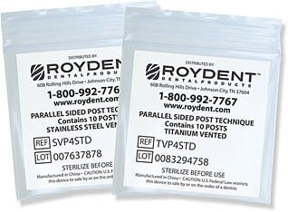 Roydent Dental Post Drill, Size 6.0, 1.5mm Diameter, White, 2/Pk