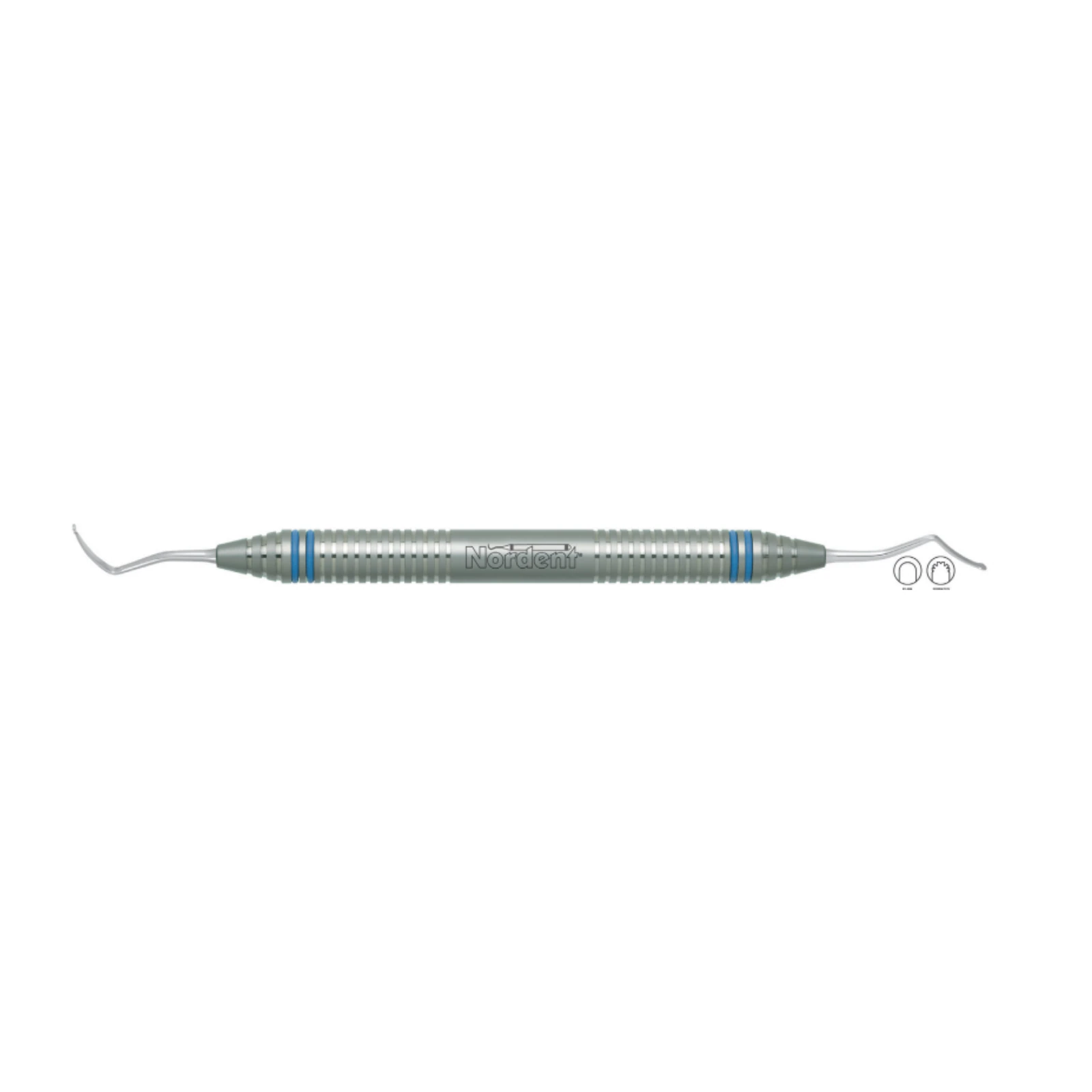Nordent Gingival Cord Packer DE Plain #222, Curved Medium Round, Double-Ended
