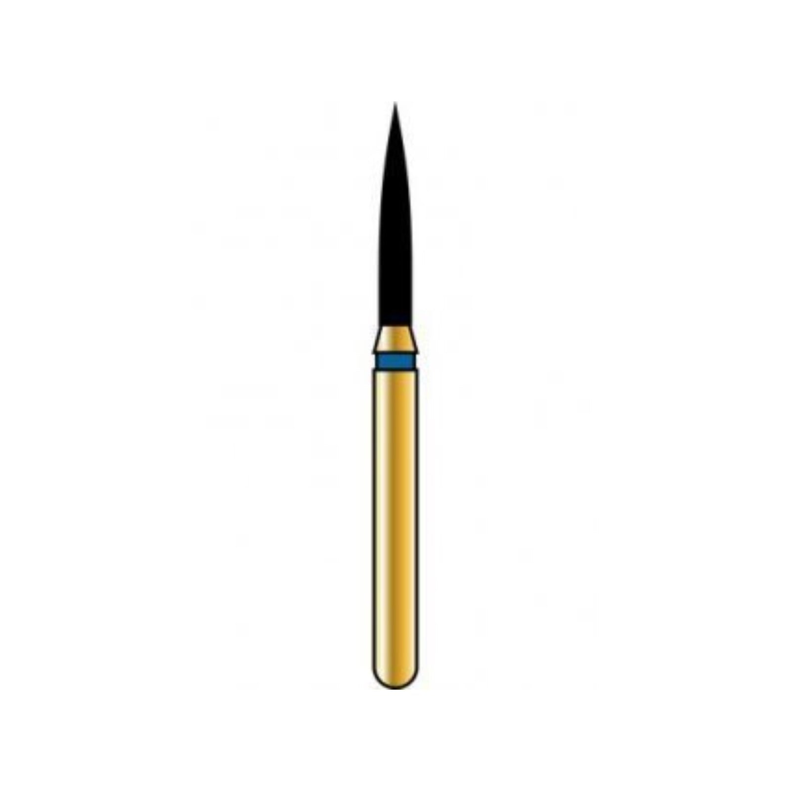 Alpen® Multi Use Diamond Bur FG #846R, Fine Grit, Red Ring, Cone Tapered Flat End, 1.6 mm Diameter, 6.0 mm Length, 5/Pkg