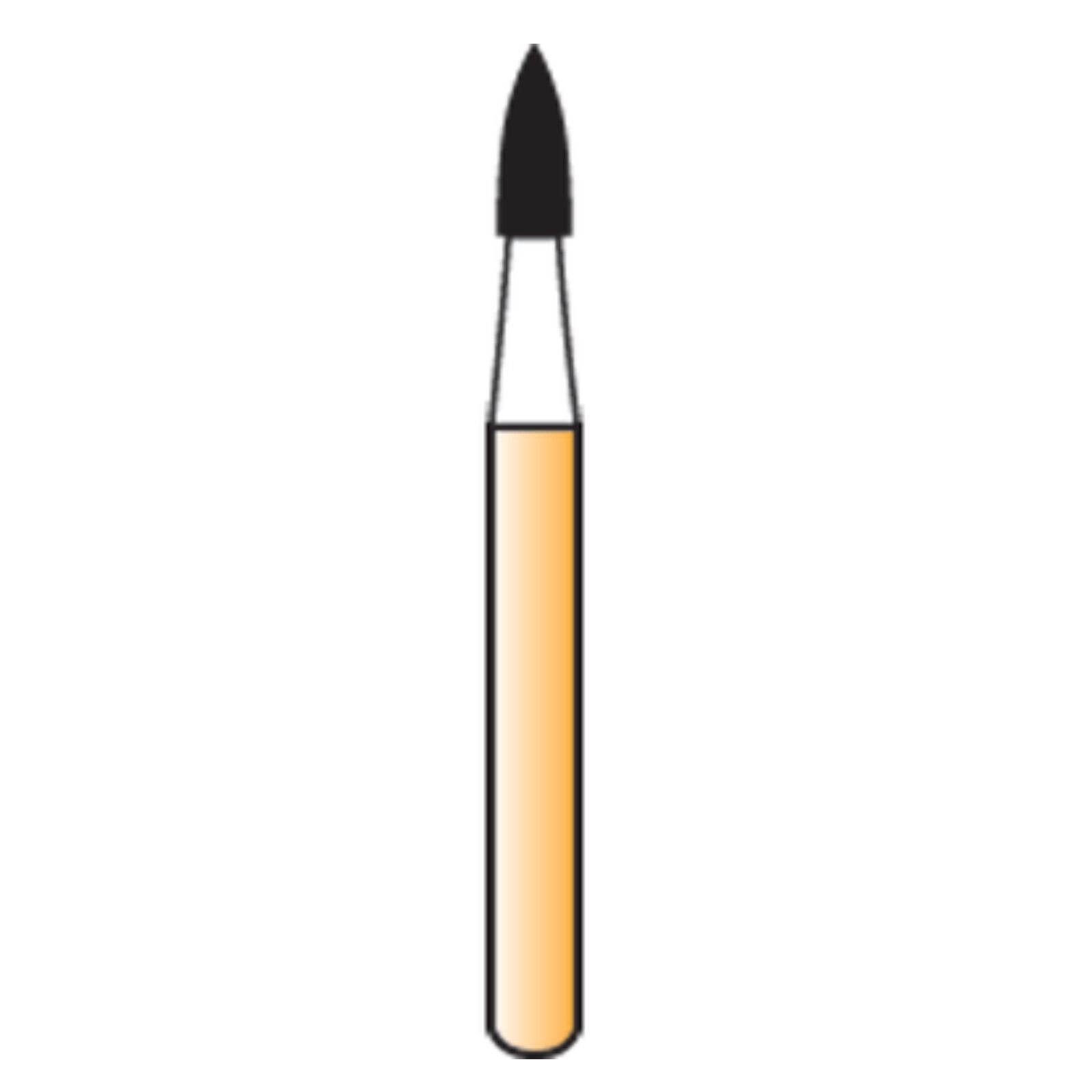 Alpen® Carbide Trimming & Finishing Bur, 12-Blade, FG Bullet #7803, 1.2 mm Diameter, 5/Pack