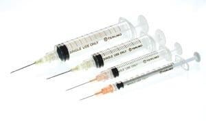 Terumo Surguard-3 Luer Lock Syringe with Needle, 3cc, 20g x 1-1/2", 100/Box