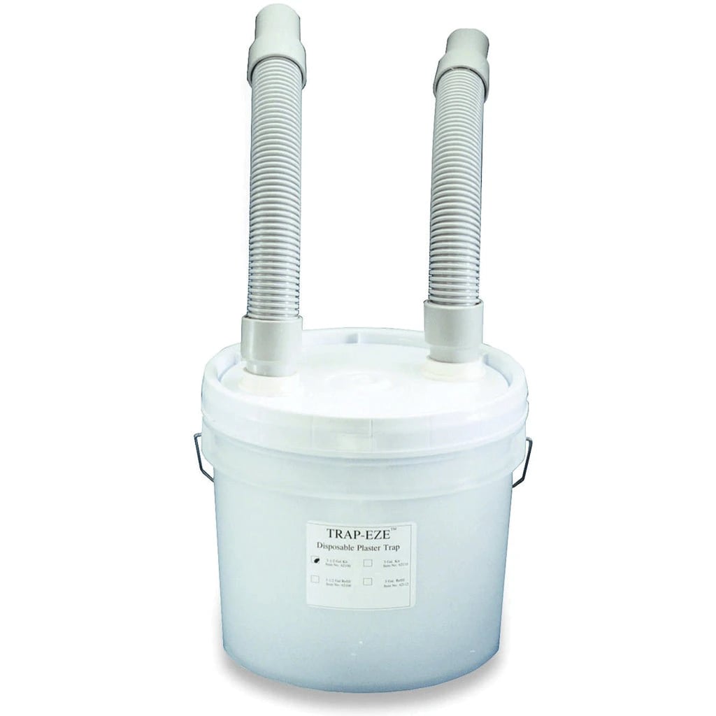 Disposable Plaster Trap Kit, 3.5 Gallon, Sealed Bucket with Hoses and Sewer Tail Pipe Adapter