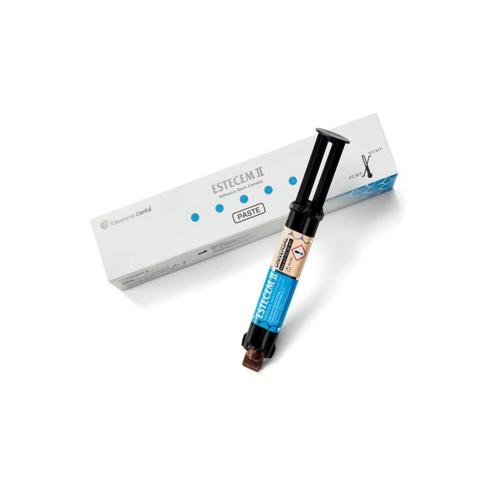 EsteCem II White Opaque Paste Syringe 4.7g, Dual-Cure Resin Cement, TOK-16188