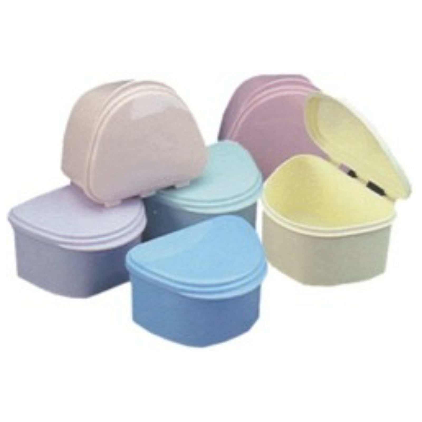 Plasdent Denture Boxes, Assorted Pastel Colors, 12/Box, 200BTH-PSA