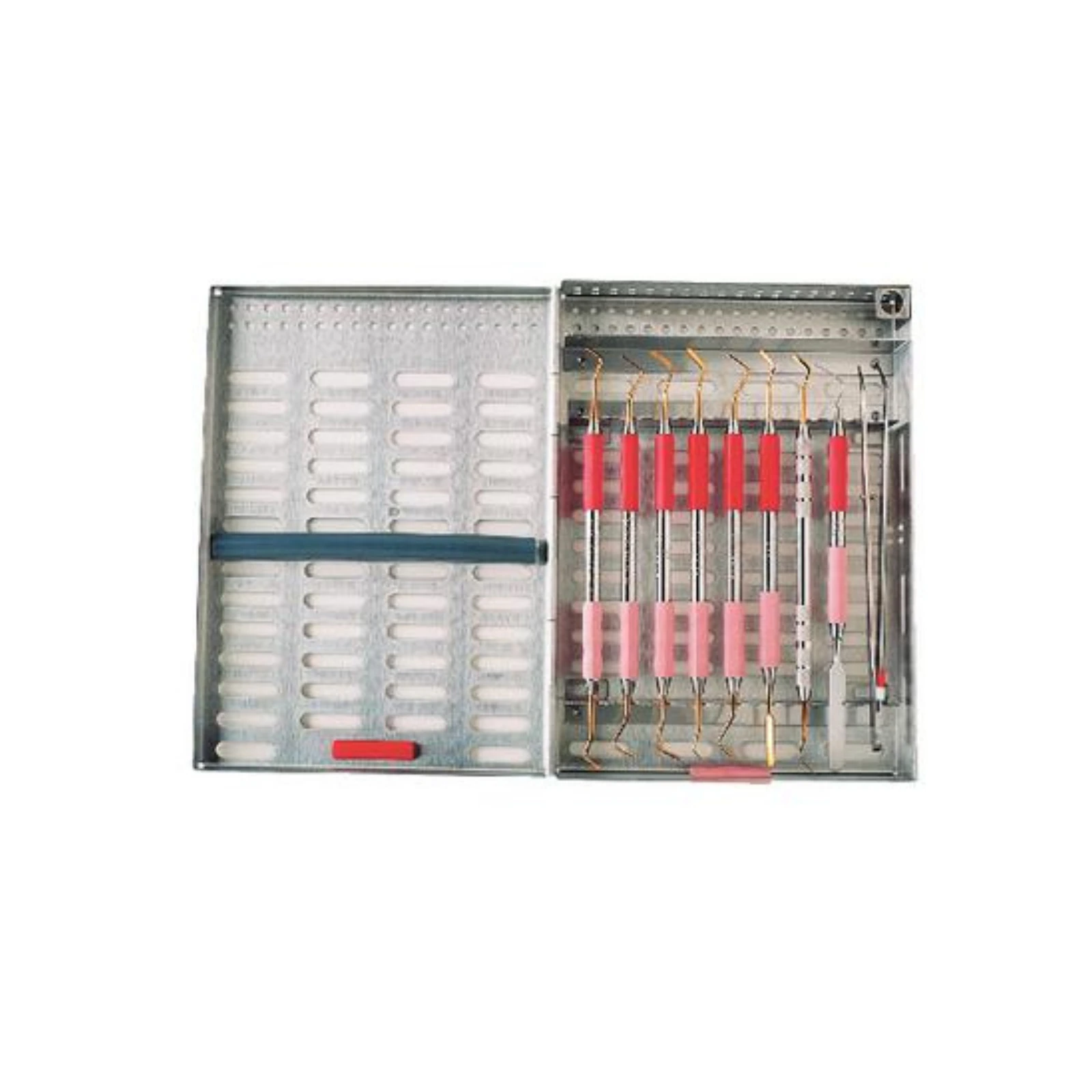 Thompson 9-Instrument Double Rack Cassette, Stainless Steel, 18-Instrument Capacity, 8"L x 6"W x 1-3/16"H, 1/Pkg