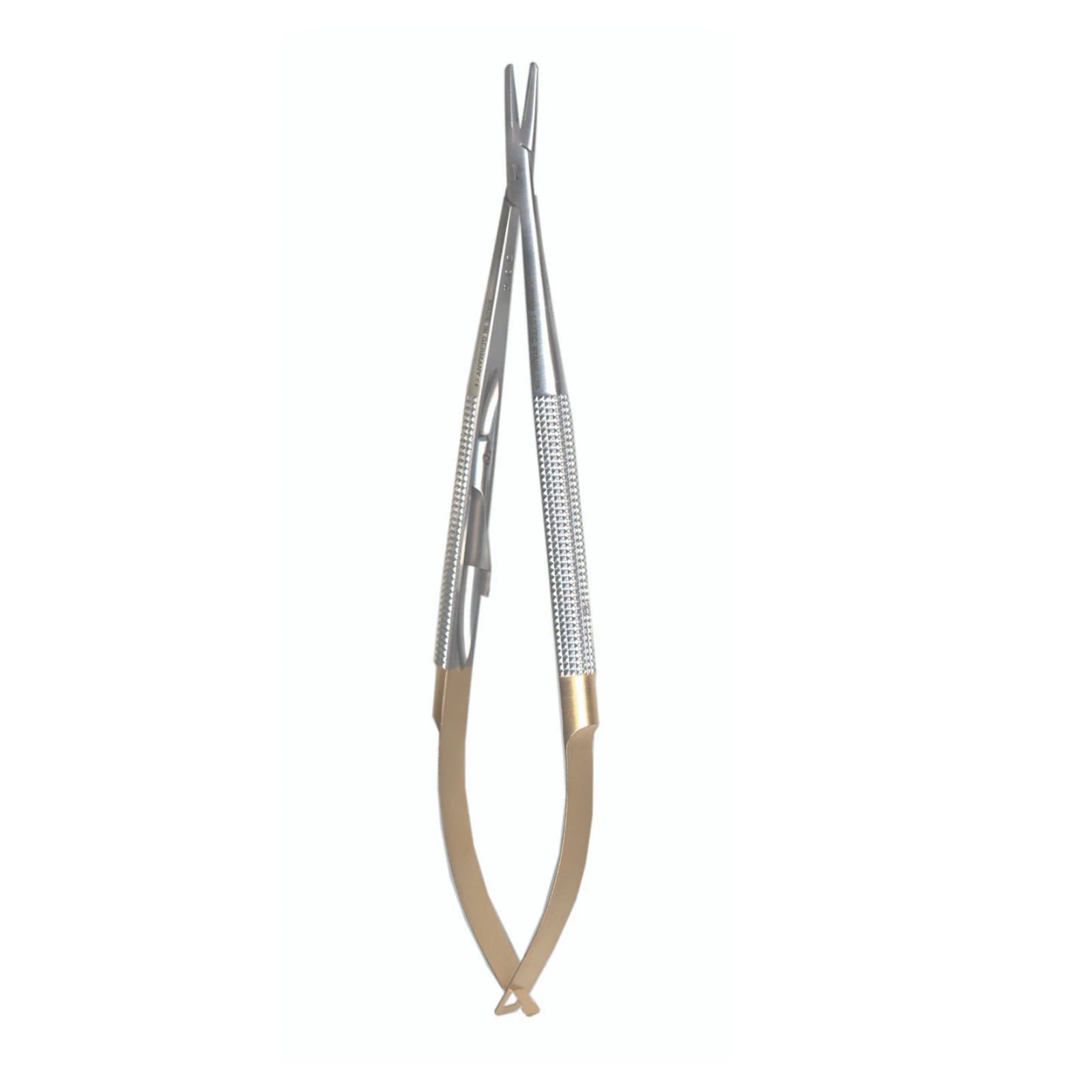 Needle Holder Castroviejo Straight 187TC Long, 7", 2.5mm Beaks, Round Handle, Tungsten Carbide Tips, German Stainless Steel