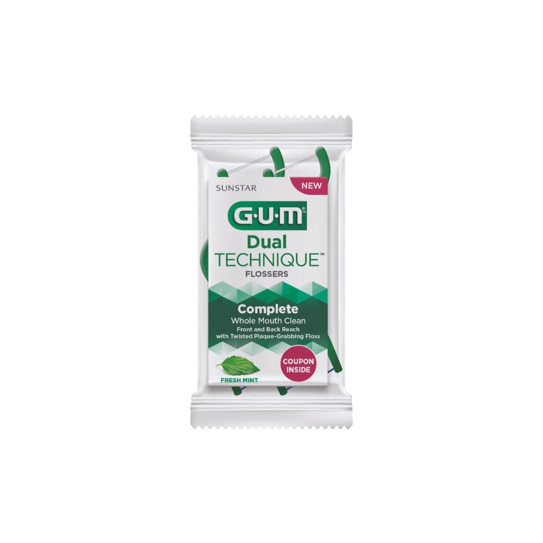 GUM Dual Technique Flossers, 48/Pk x 2 (96 Total), 821P