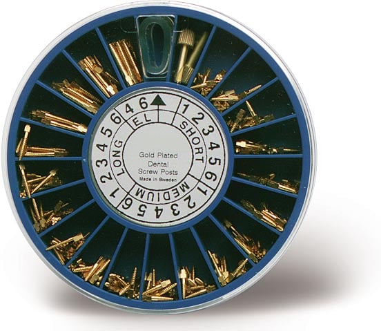Roydent Dental Gold Plated Post Key Square