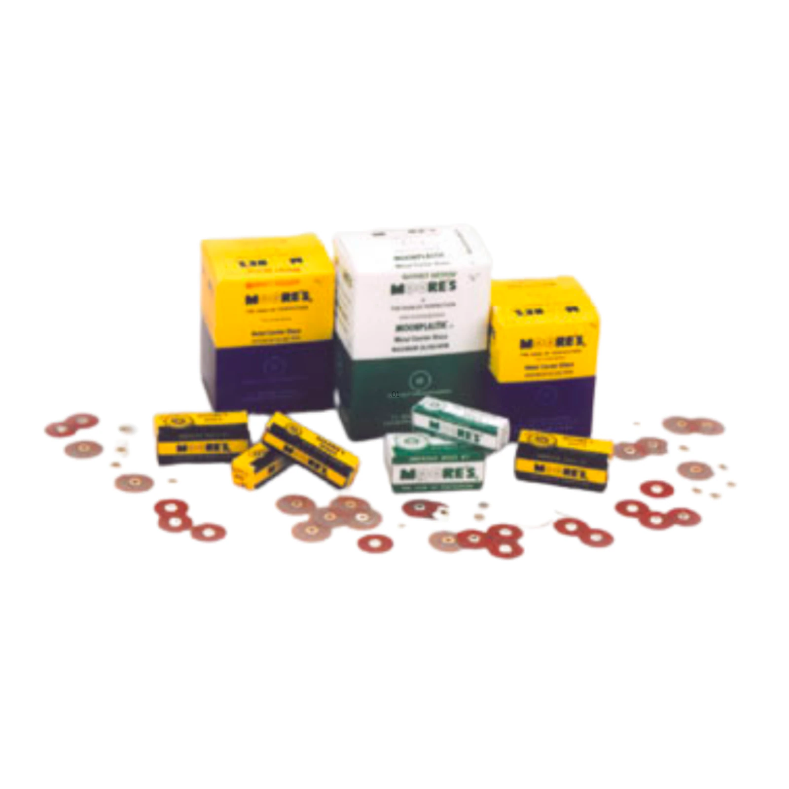 E.C. Moore Paper Discs, Pin Hole Center, 7/8", Sand Coarse, 300/Pk
