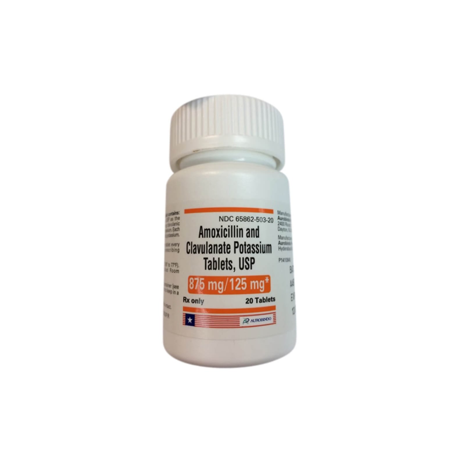 House Brand Amoxicillin/Clavulanate Potassium 875/125 mg Tablets, 20/Bottle, 01KEZKNP54FZHPYJG0S01FN0KT