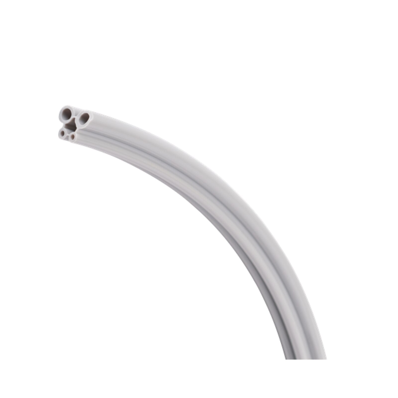 DCI International HP Tubing, 4 Hole, Straight, Gray, 100 ft/Roll