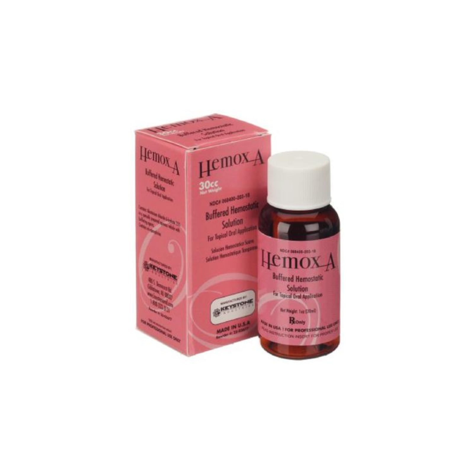 Hemox-A Buffered Hemostatic Solution, 25% Aluminum Chloride, 1 oz Bottle, 25-03677