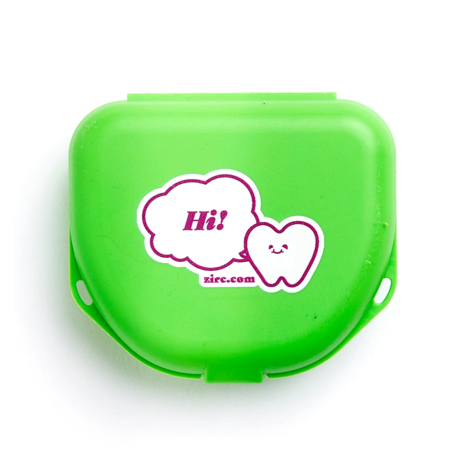 Zirc Imprinted Retainer Box, 1" Deep, Neon Green, 144/Pack, 25V500P