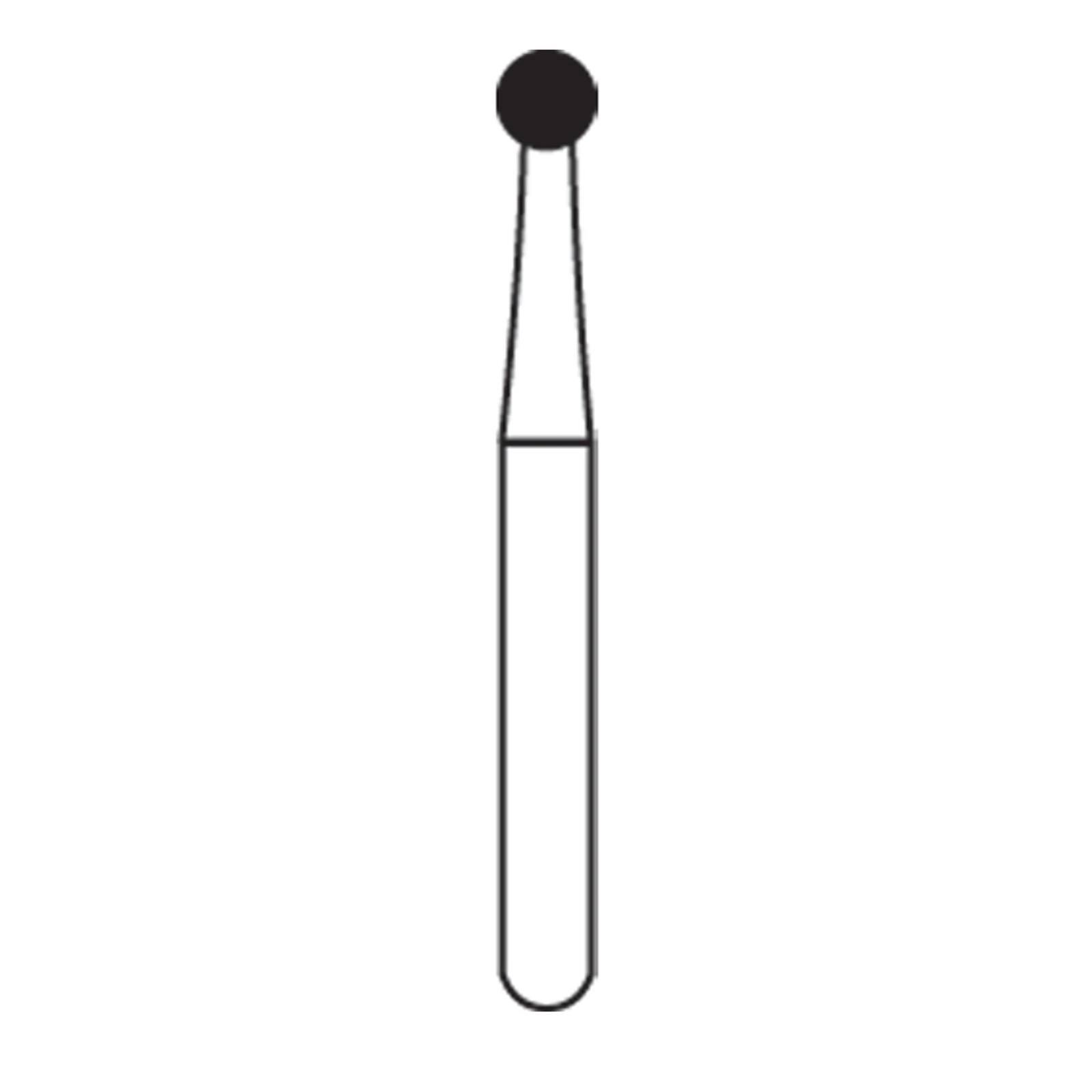 Alpen® Carbide Operative Bur, Round RA #8, 2.3 mm Diameter, 100/Bx, 8-204-2.30