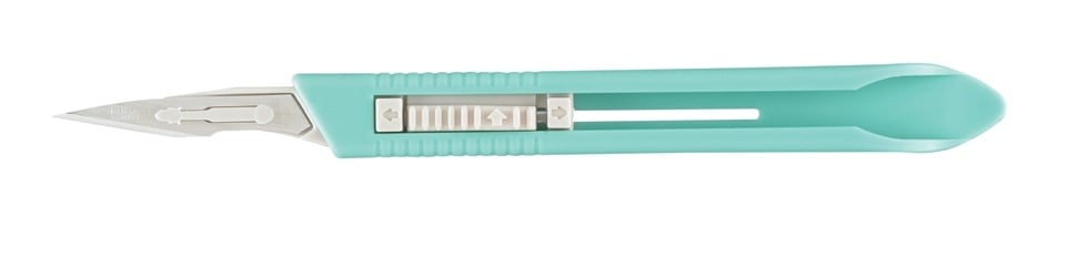 Miltex Safety Disposable Scalpel, Sterile, #11 Blade, 10/Box