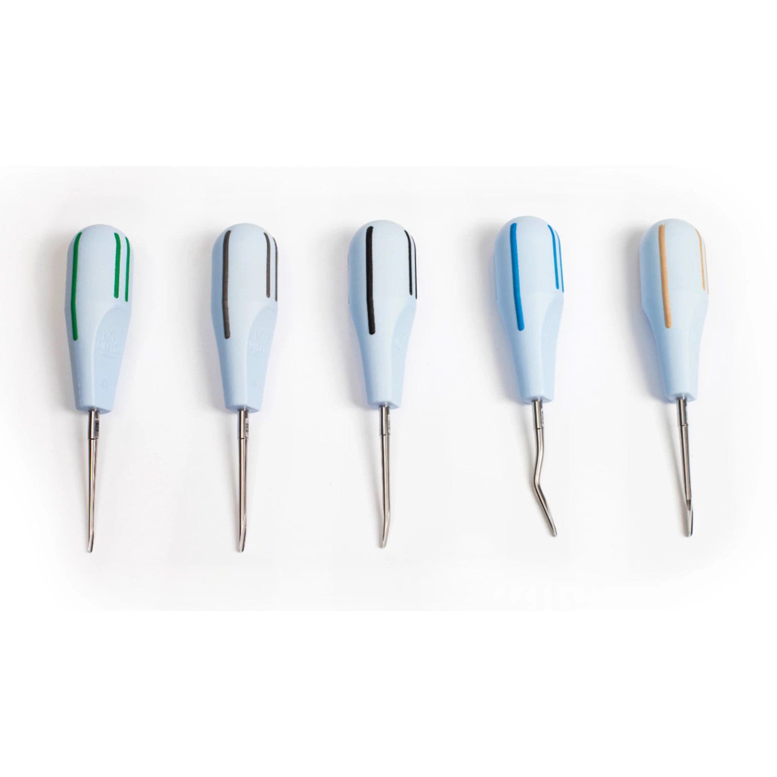 Directa Luxator Short Periotome Kit SK4 with Fixus 1 Case - 4 Instruments (S2S, S3C, S3S, S3CA) and L10 Sharpening Tool