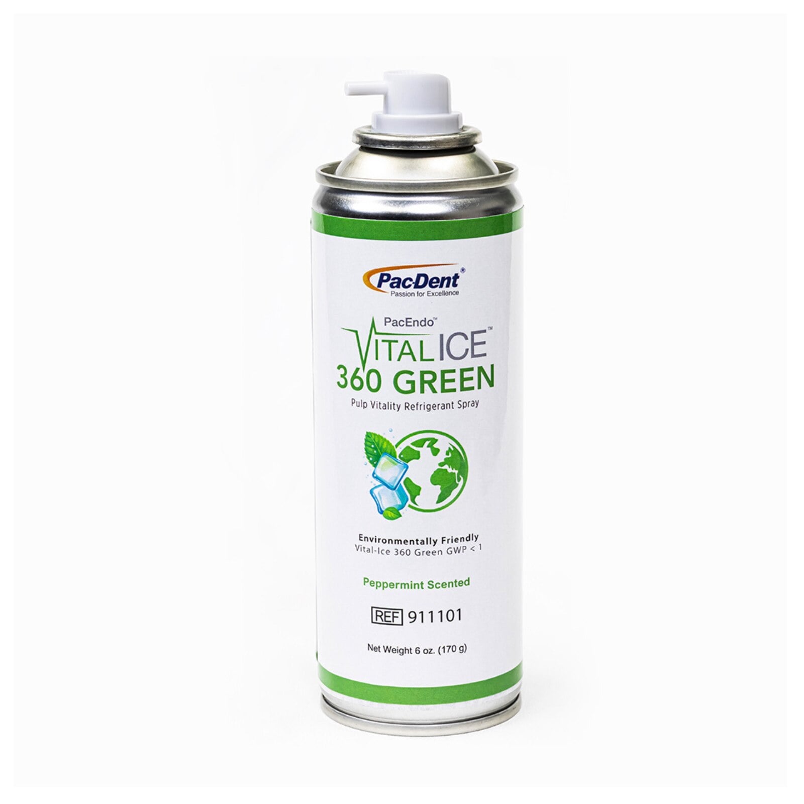 PacEndo Vital-Ice 360 Green Endodontic Cold Spray, 6 oz Spray Bottle