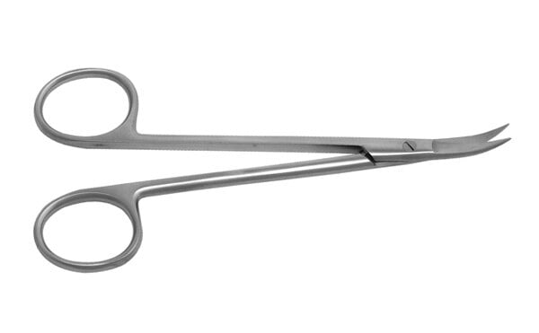 Quimby Gum Scissors, 5" Curved, Stainless Steel