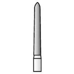 SS White Revelation Diamond Bur 879K-014M, Medium Grit, Friction Grip, Curettage, 5/Pk