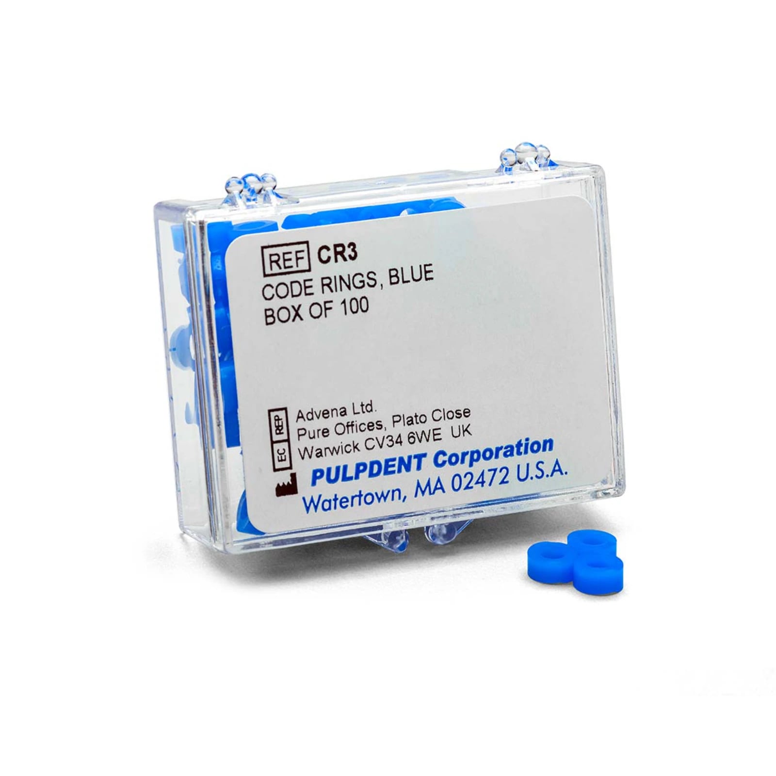 Pulpdent Code Rings, Blue, Standard Size, 50/Box, CR3-50