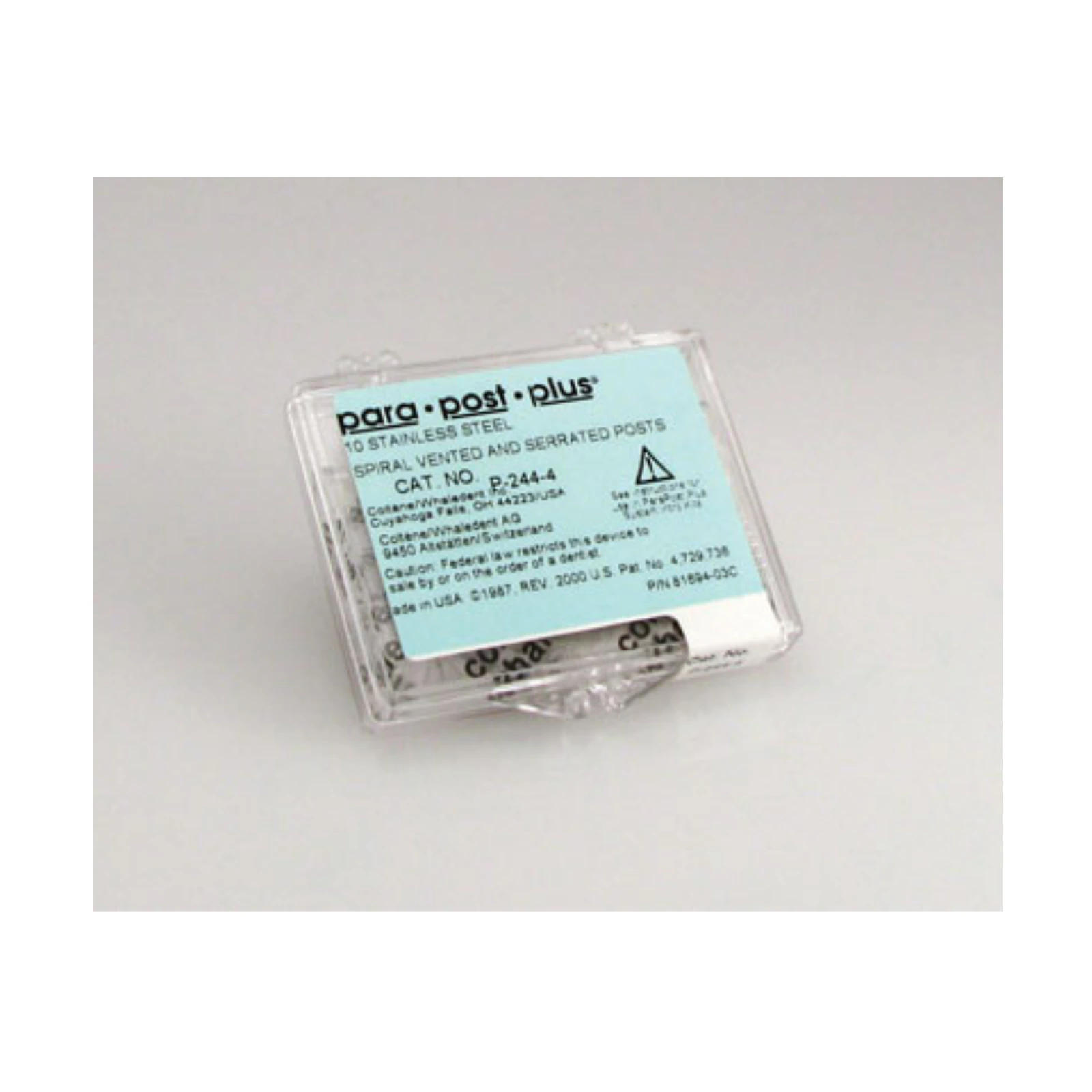 ParaPost Plus Stainless Steel Endodontic Post Refill, Size 7 (.070"/1.75mm), Green, 25/Pk, P244-7B