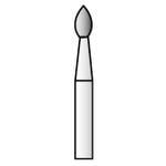 SS White Revelation® Diamond Bur, Flame Shape, Coarse Grit, Friction Grip, 1.6 mm Diameter, #868-016-C, 5/Pkg