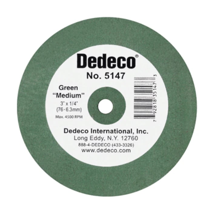 Dedeco Red Acrylic Lathe Wheel, 3" x 3/8", 1/Pk, #5160