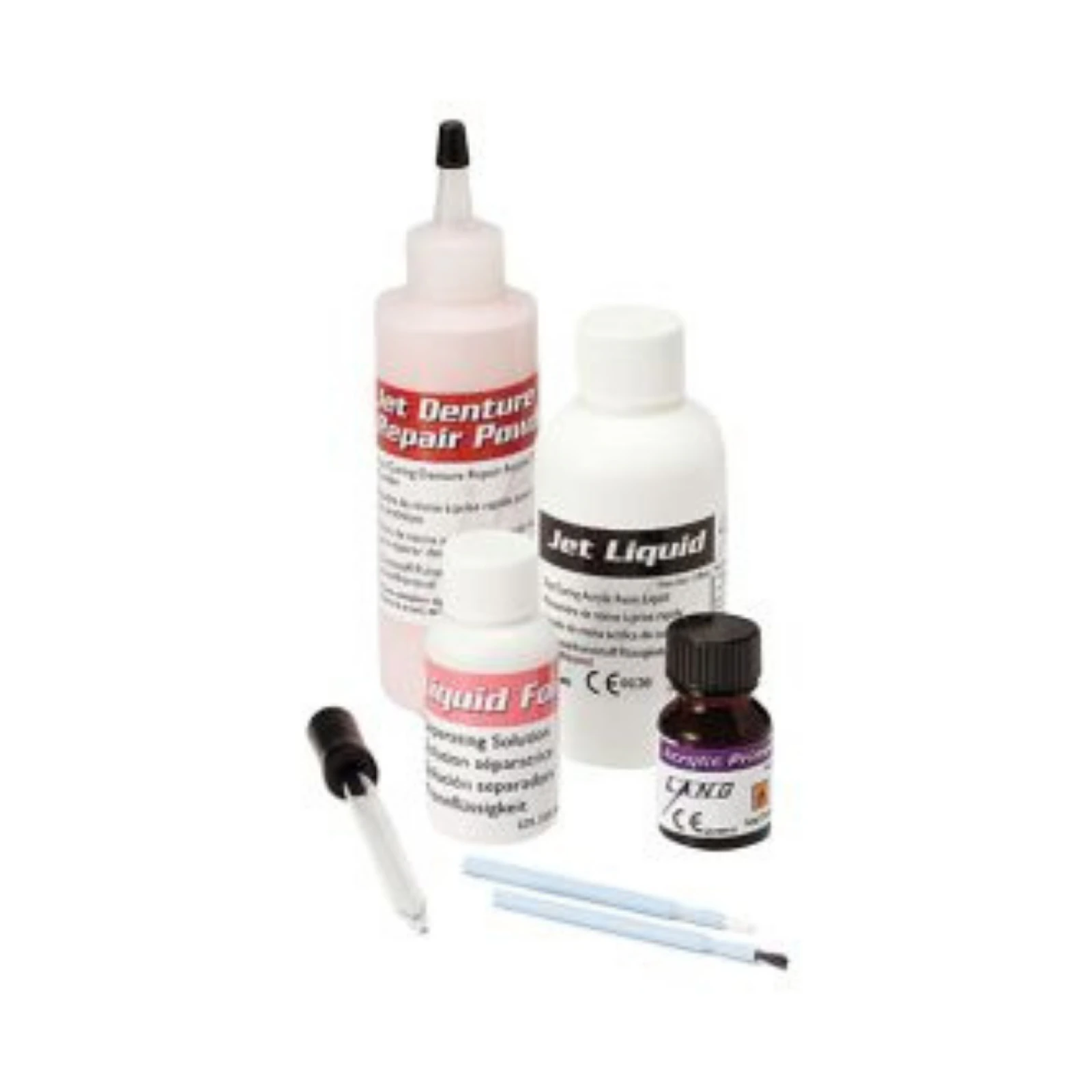 Jet Denture Repair Professional Package, Fibered Pink, 100g Powder/118mL Liquid, 1223F3