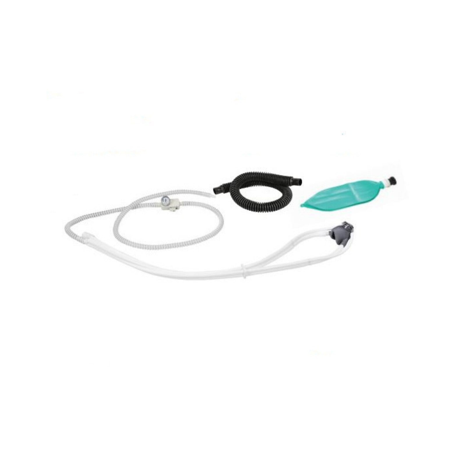 Belmed Scavenger Inhaler with Autoclavable Hood Package, Adult, Medium, with 3L Breathing Bag and 22mm I.D. x 32" Corrugated Tube