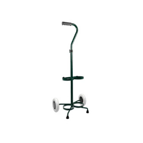 Mada Medical Products Adjustable Cylinder Cart for D/E Cylinders, Painted Green, 2/Pk