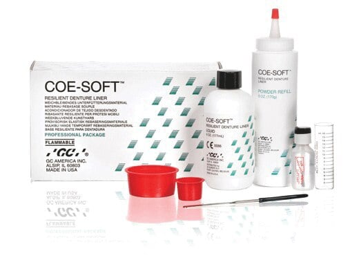 Coe-Soft Resilient Denture Reline Material, Liquid Refill, 1 Quart (32 oz) Bottle, Clear, 344092