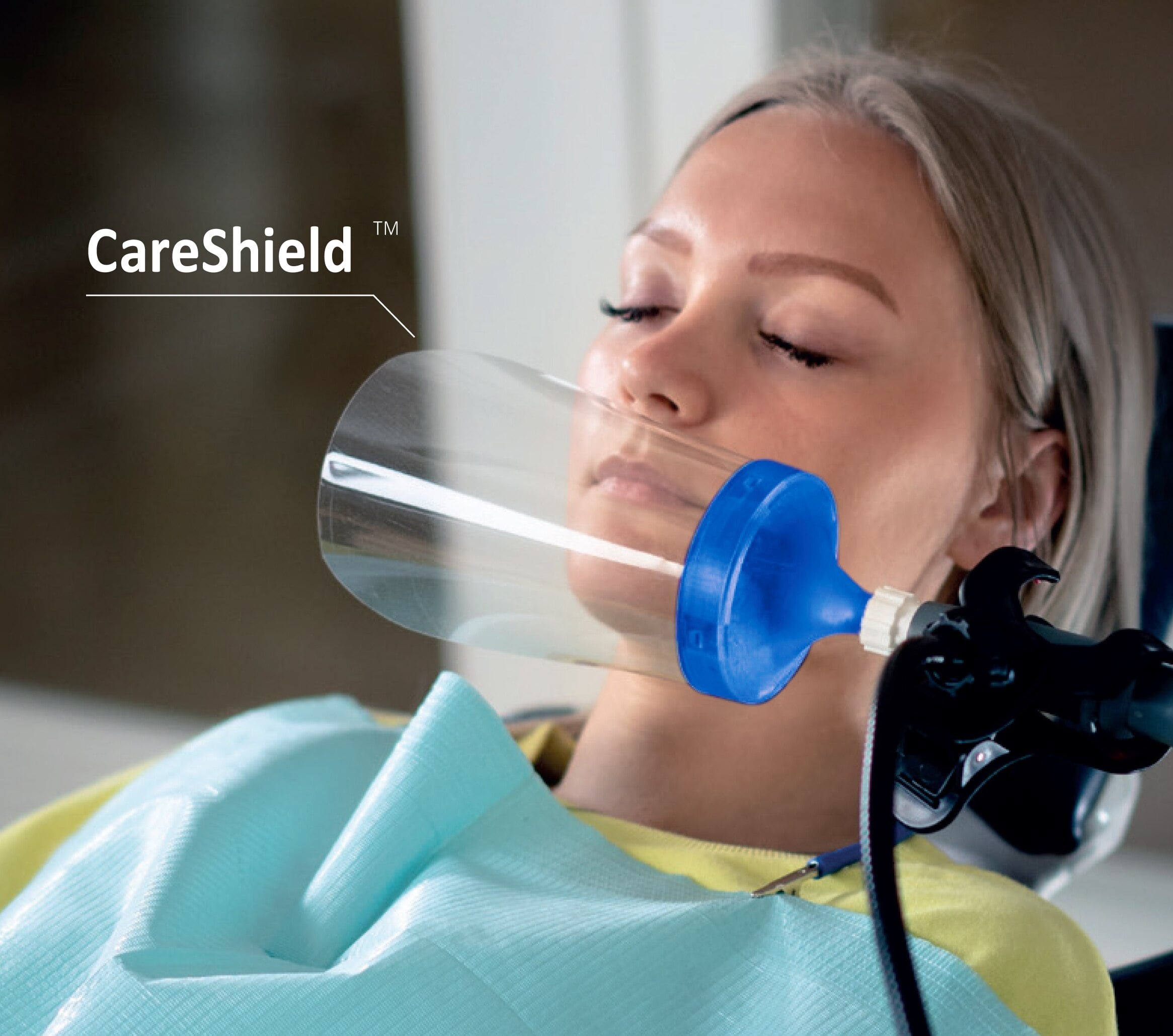 Directa CareShield™ Barrier System, 100 Clear Disposable Shields + 5 Reusable Autoclavable Connectors