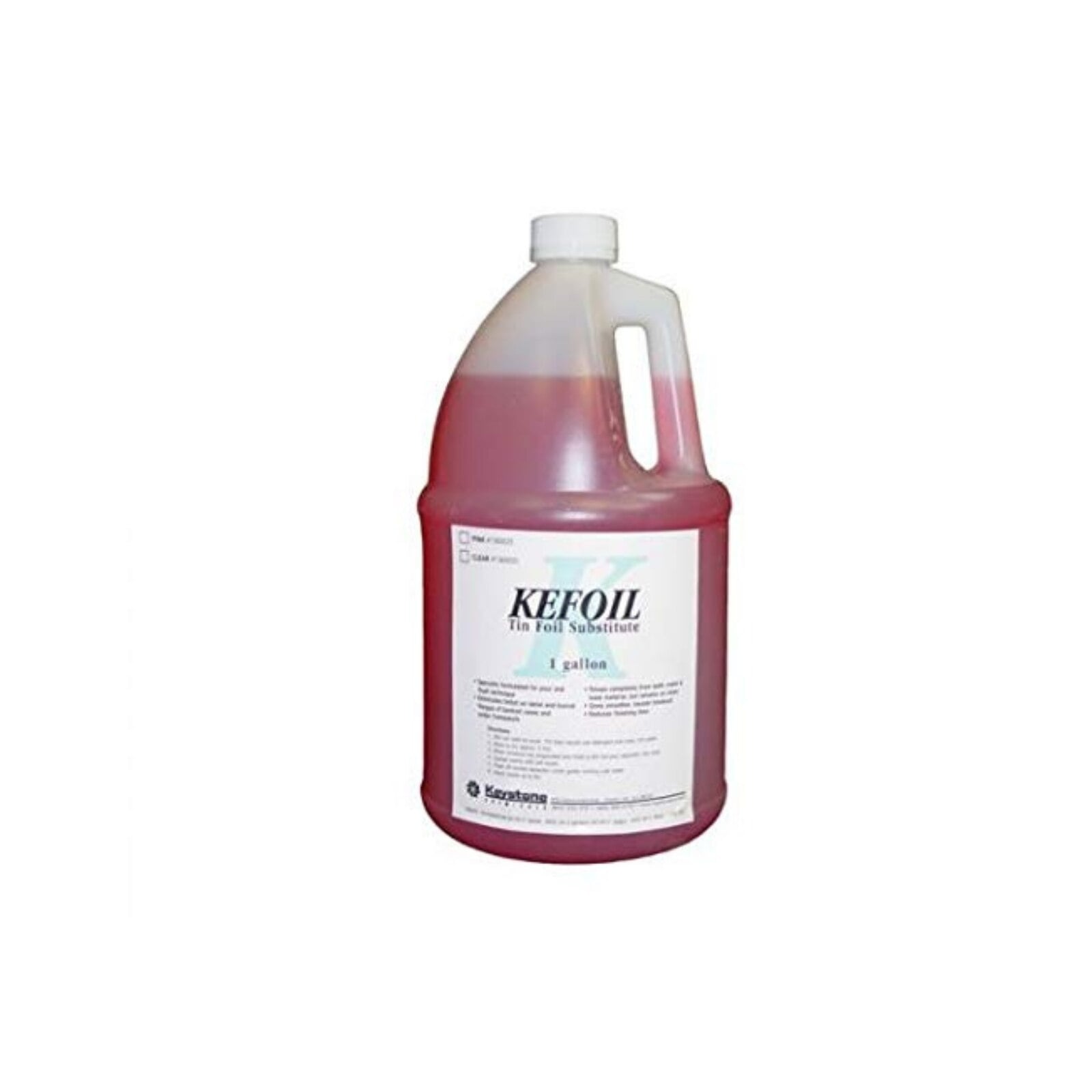 Kefoil Tin Foil Substitute, Clear, Alcohol-Free, 1 Gallon Bottle, 1360020