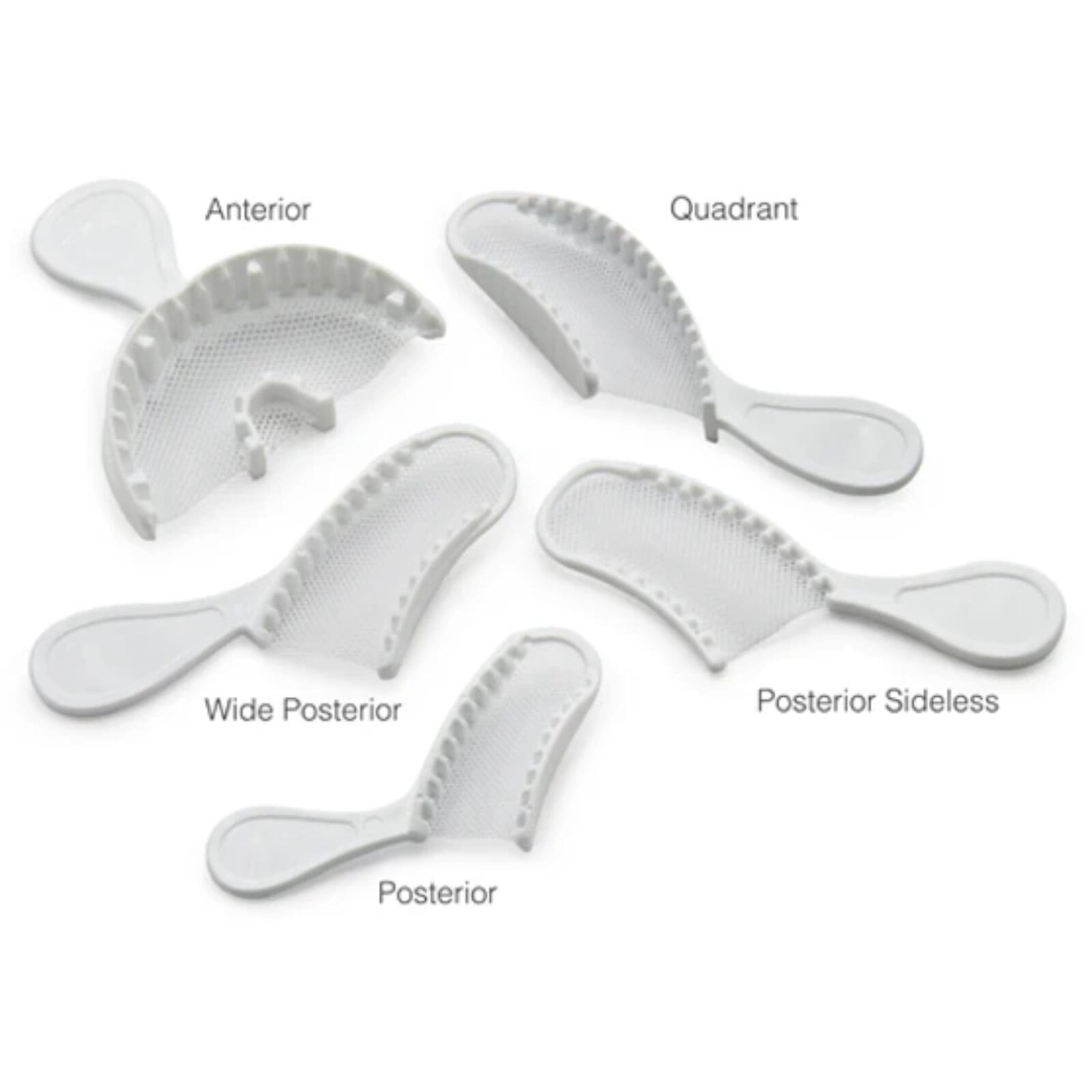 Pac-Dent iMesh Dual-Arch Impression Trays, Introductory Assortment Pack, 40/Pk