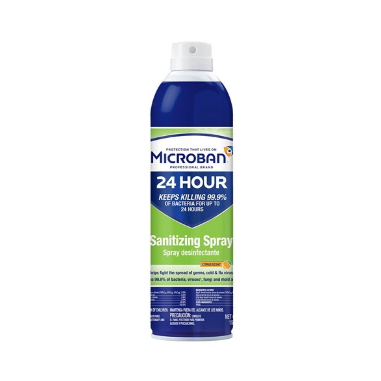 Microban 24 Sanitizing Aerosol Spray, 15 oz, 6/Case