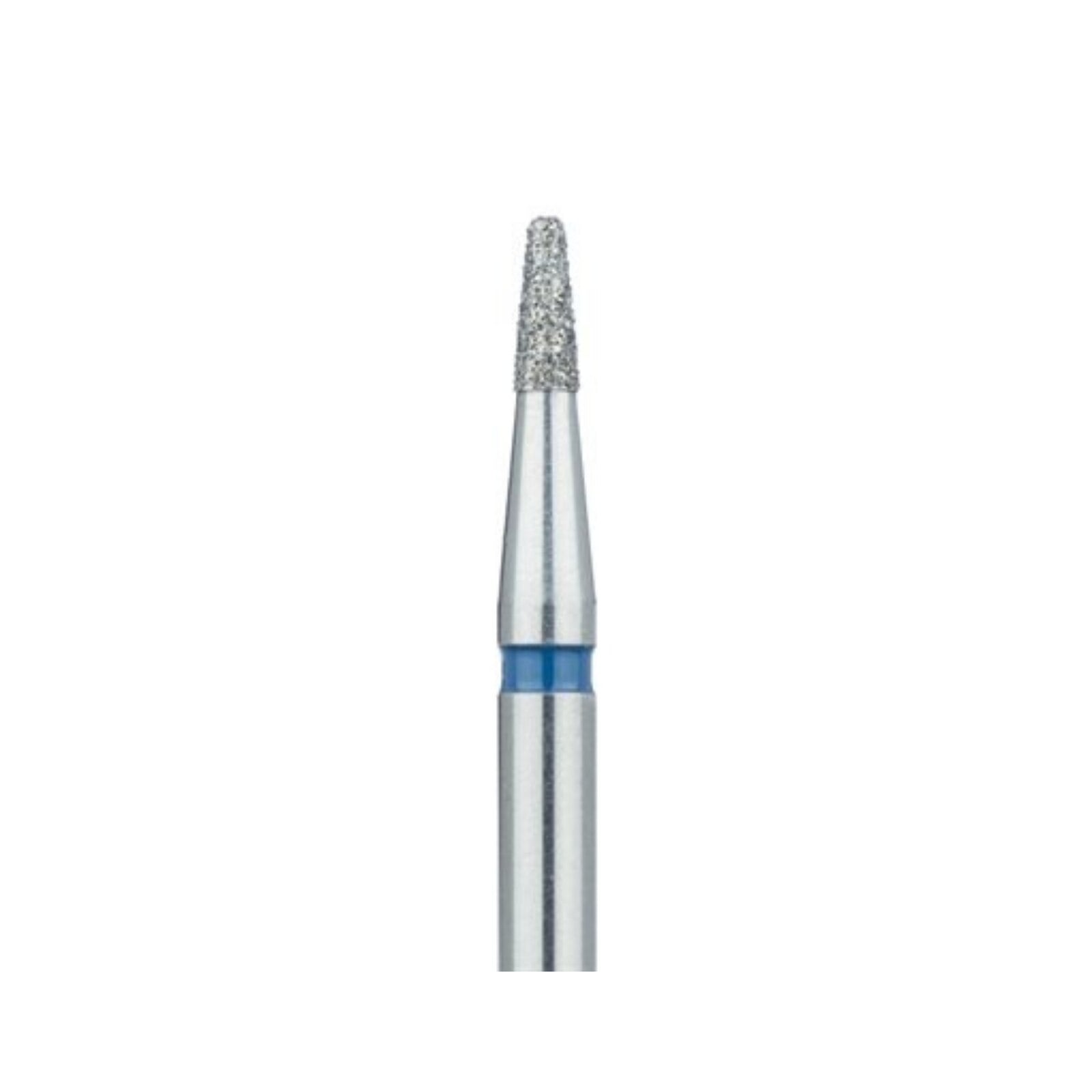 Meisinger 845-016-HP Diamond Bur, Medium Grit, Cone/Flat End, 1.6 mm Diameter, HP Shank, 5/Pkg