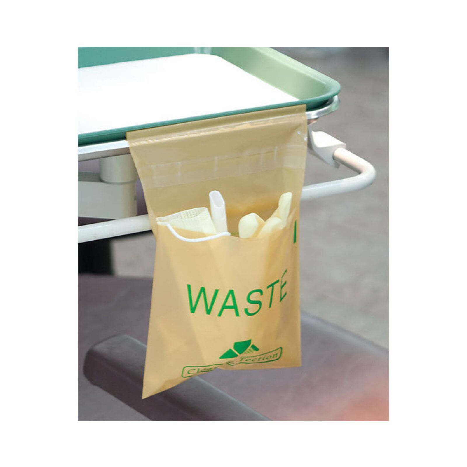 Plasdent Mini Utility Waste Bag Stick-On, 6" x 6", Beige/Buff, 200/Box, PS880S
